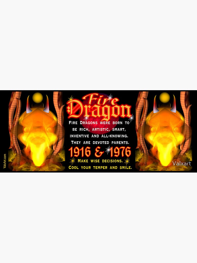 1976 2036 Chinese zodiac born in year of Fire Dragon Photographic Print