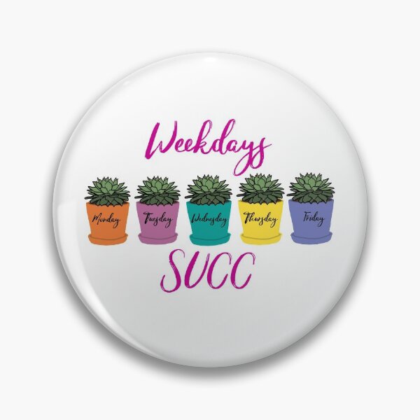 Item preview, Weekdays Succ designed and sold by Quick Brown Fox Canada.