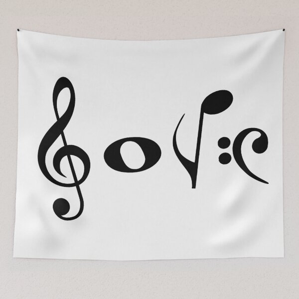Item preview, Words in music notes, love, love music designed and sold by jasonsauve.