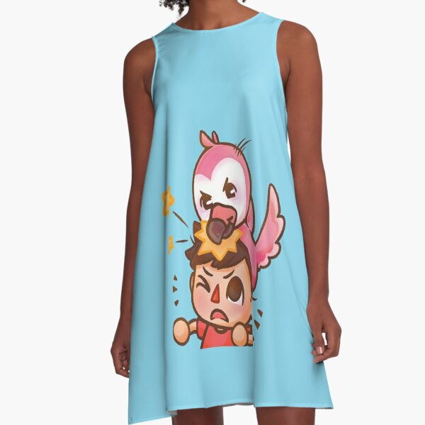 Ice Cream Flamingo Youtube A Line Dress By Moatazes Redbubble - dressing up as a cute roblox girl youtube