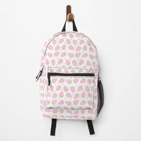 Vista previa del artículo con la obra «Fresa Pastel Estética Kawaii Fresas lindas Patrón rosa», diseñado y vendido por candymoondesign.