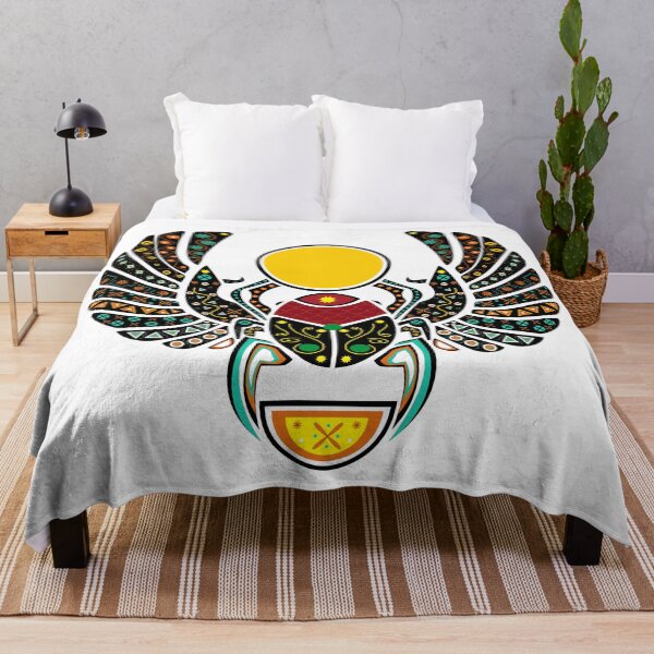 Item preview, Scarab Beetle with ancient Egyptian ornaments  designed and sold by Ihavemalak.