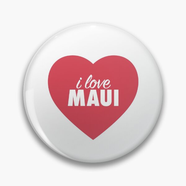 Artikelvorschau, I Love Maui Hawaii Red Heart entworfen und verkauft von modeoftravel.