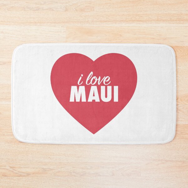 Item preview, I Love Maui Hawaii Red Heart designed and sold by modeoftravel.