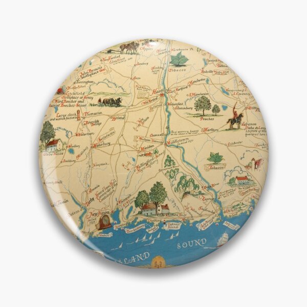 Item preview, Historical map of the state of Connecticut 1930s designed and sold by Speckle.