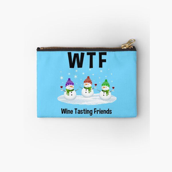 Item preview, WTF Wine Tasting Friends Snowmen Drinking Wine designed and sold by WildHoneyDesign.