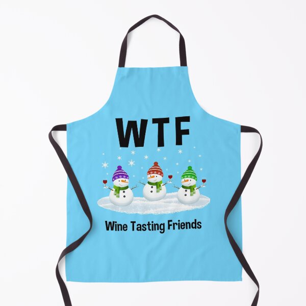 Item preview, WTF Wine Tasting Friends Snowmen Drinking Wine designed and sold by WildHoneyDesign.