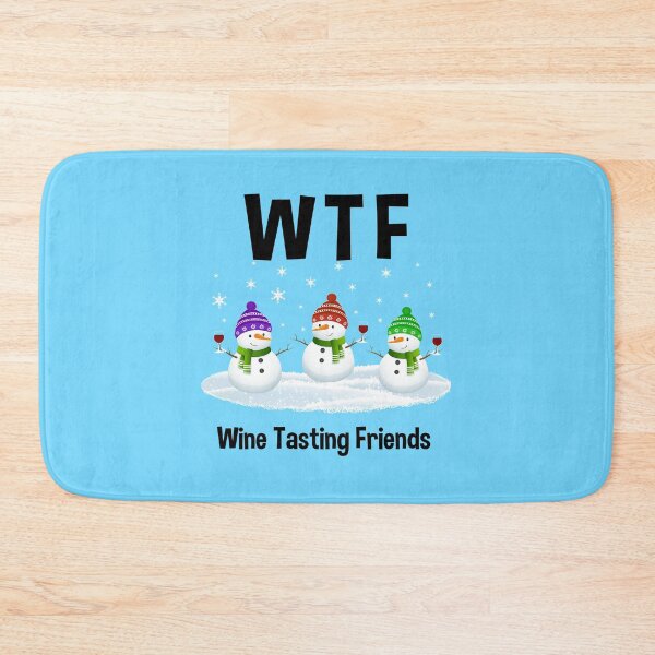 Item preview, WTF Wine Tasting Friends Snowmen Drinking Wine designed and sold by WildHoneyDesign.