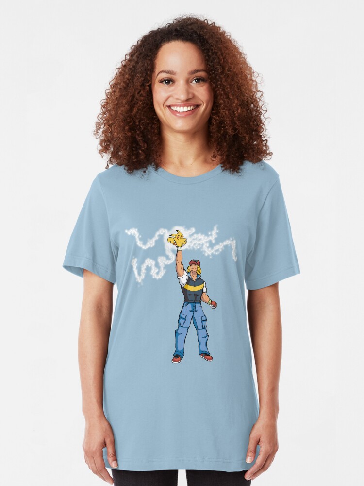 Alternate view of Poké-MAN: I HAVE THE PIKAAAAAAAA! Slim Fit T-Shirt