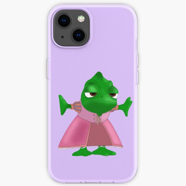 Pascal from Tangled with pastel purple background iPhone Soft Case