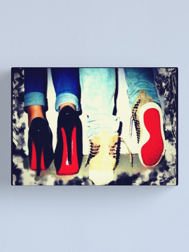 His and Hers Red Bottom Heels and Sneakers 2 Art Print for Sale