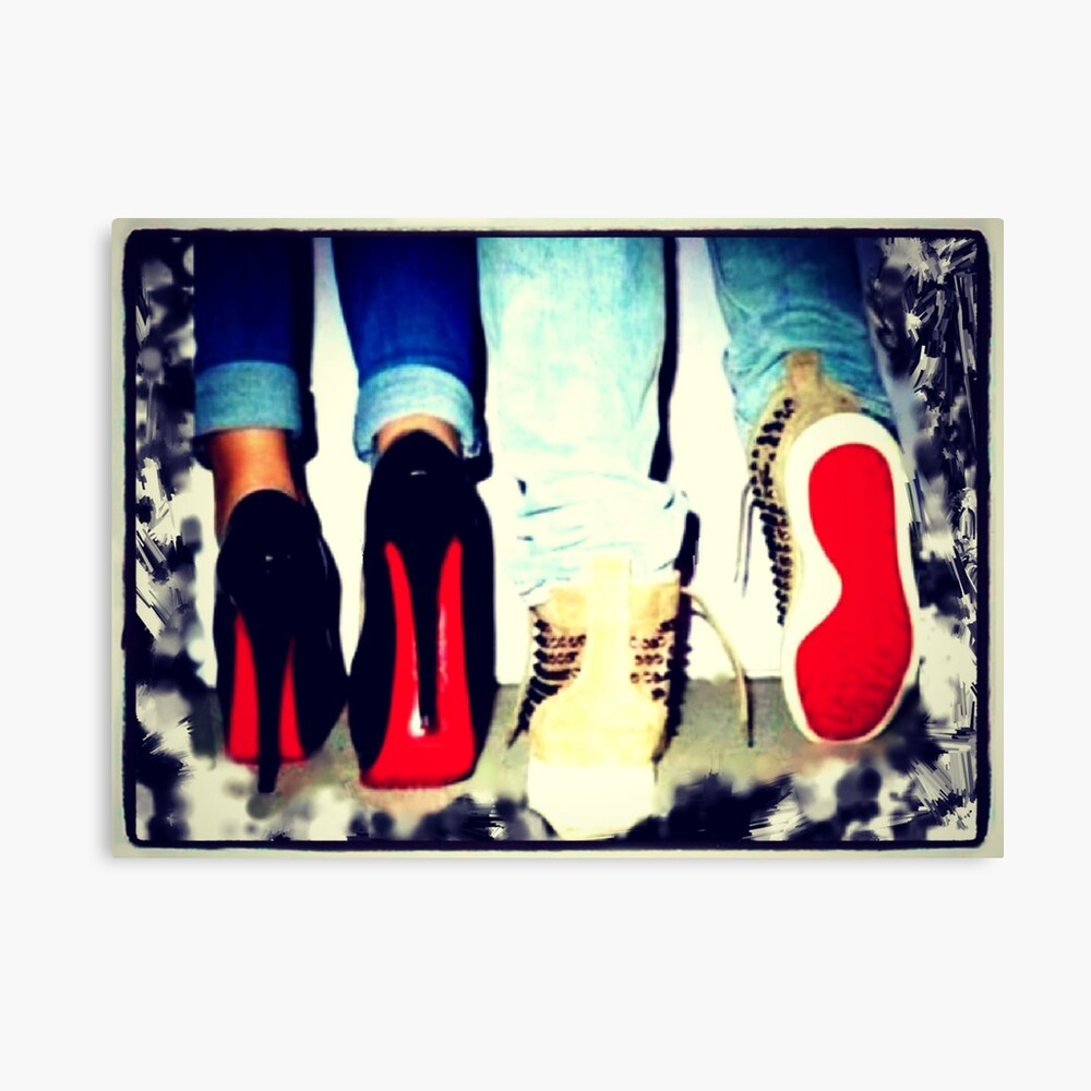 His and Hers Red Bottom Heels and Sneakers 2 Canvas Print for Sale by  Arts4U