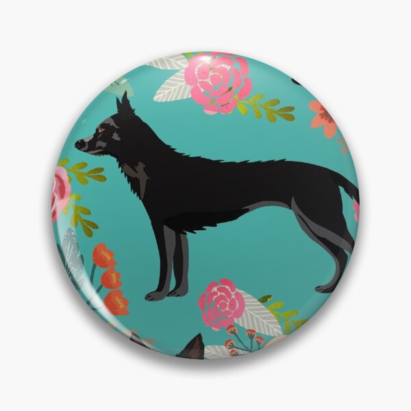 Item preview, Australian kelpie dog florals - cute dog, black dog, pet, Australian kelpie, kelpie. dog designed and sold by PetFriendly.