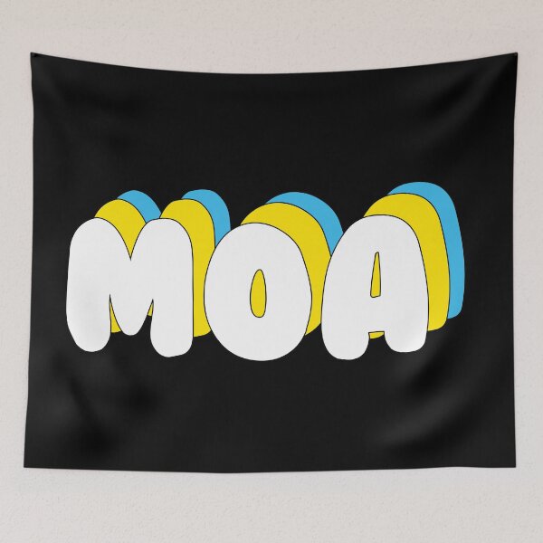 Item preview, TXT MOA Fandom Name Text BLUE Yellow White designed and sold by SugarSaint.