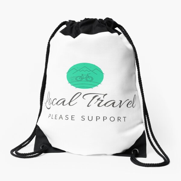 Local Travel Support Drawstring Bag