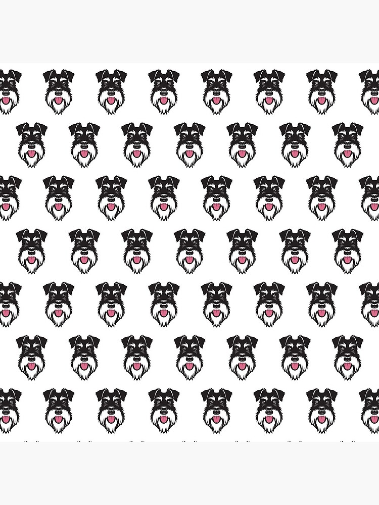 Silver & Black schnauzer repeat pattern by stevewilsonwda