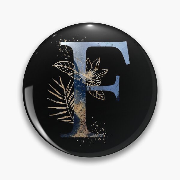 Item preview, Floral Initial Letter F, Monogram designed and sold by PinkLotusArt.