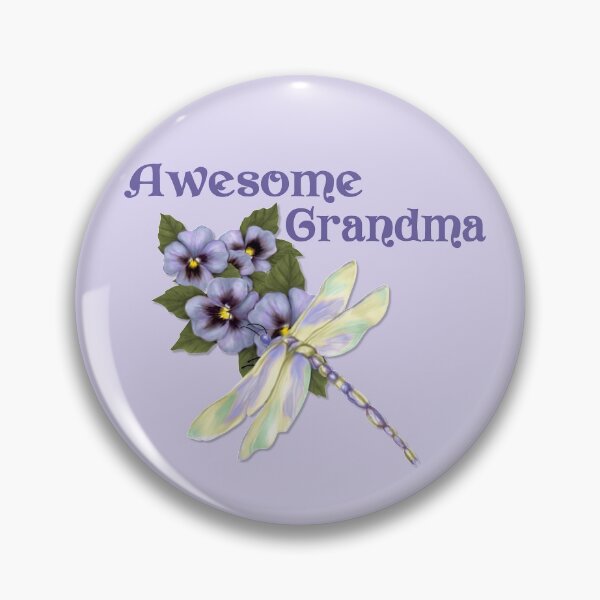Artikelvorschau, Purple Pansies for Awesome Grandma entworfen und verkauft von SpiceTree.