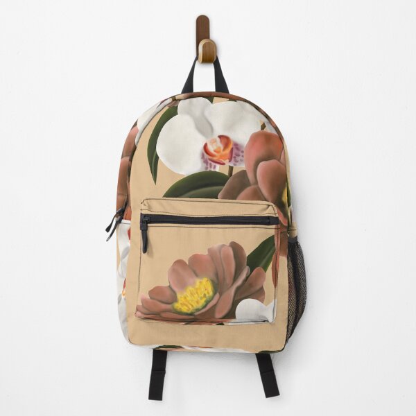 Item preview, Camellia and orchid bouquet in beige designed and sold by patternsbymira.