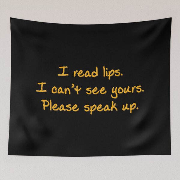 Item preview, Yellow I Read Lips designed and sold by Elle  Hazlett.