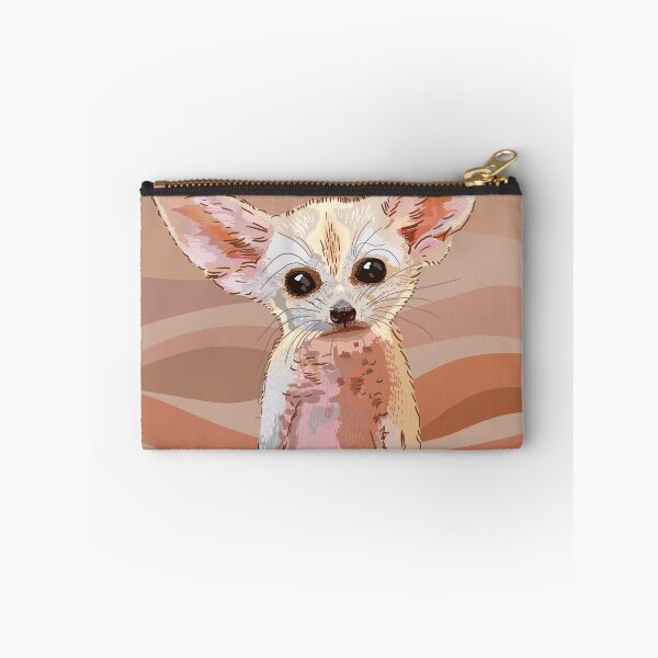 Item preview, Fennec fox on the colourful wavy background designed and sold by korasi.