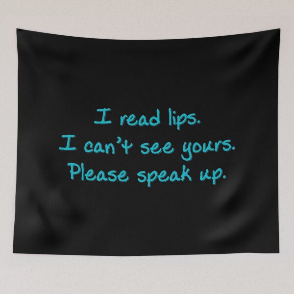 Item preview, Blue I Read Lips designed and sold by Elle  Hazlett.