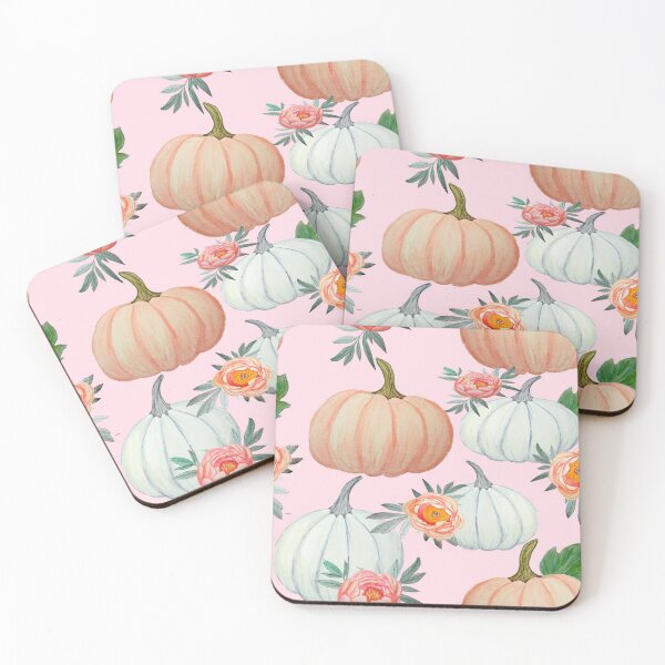 Item preview, Pumpkin and peony floral in pink, peach and white designed and sold by MagentaRose.