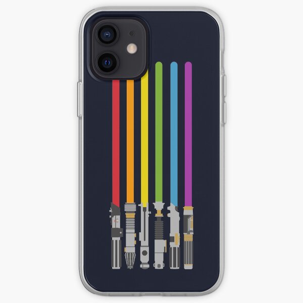 Arco iris sable de luz Funda blanda para iPhone