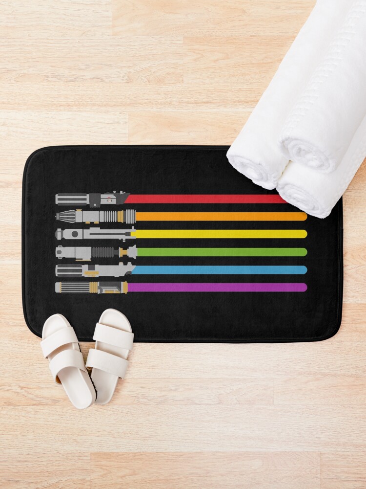 Alternate view of Lightsaber Rainbow Bath Mat