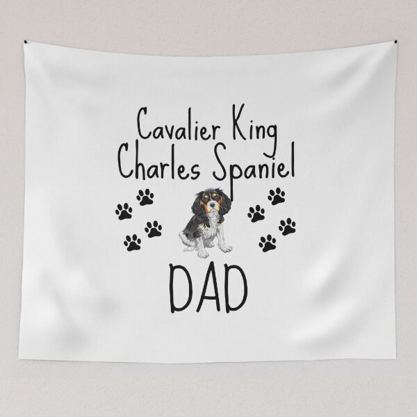 Item preview, Cavalier King Charles Spaniel dad - Black and white designed and sold by Beyond Words.