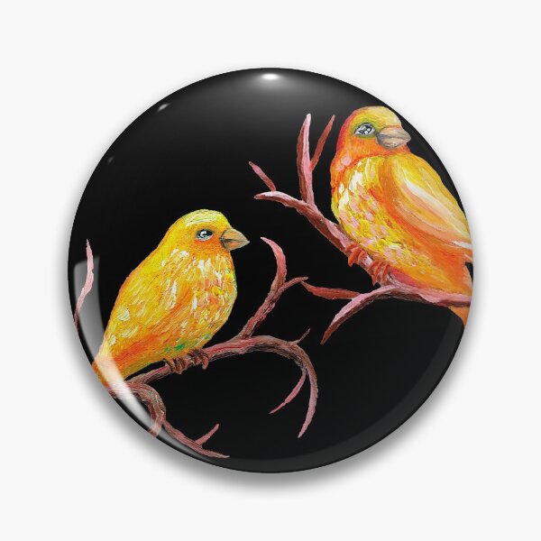 Item preview, Yellow Canary Bird Pattern designed and sold by Ivy Lily Art.