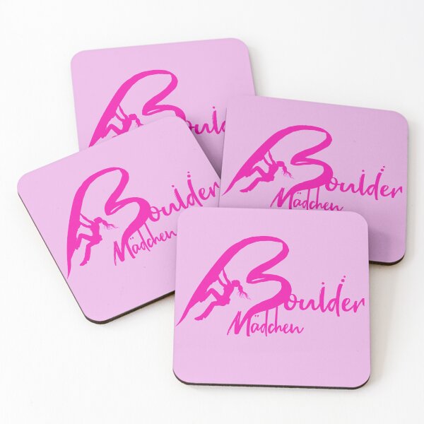 Item preview, Boulder girl bouldering lettering in pink with bouldering girl light pink bouldering gift designed and sold by MadandMean.
