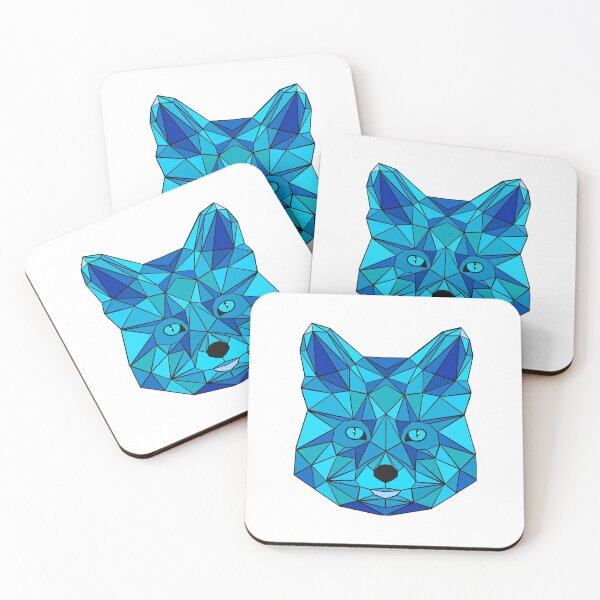 Item preview, Geometric Fox - Blue designed and sold by Geometricshow.