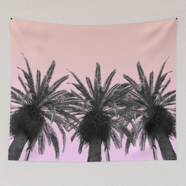 Item preview, Ombre Pink Sky Palm Tree designed and sold by MarzStudio.