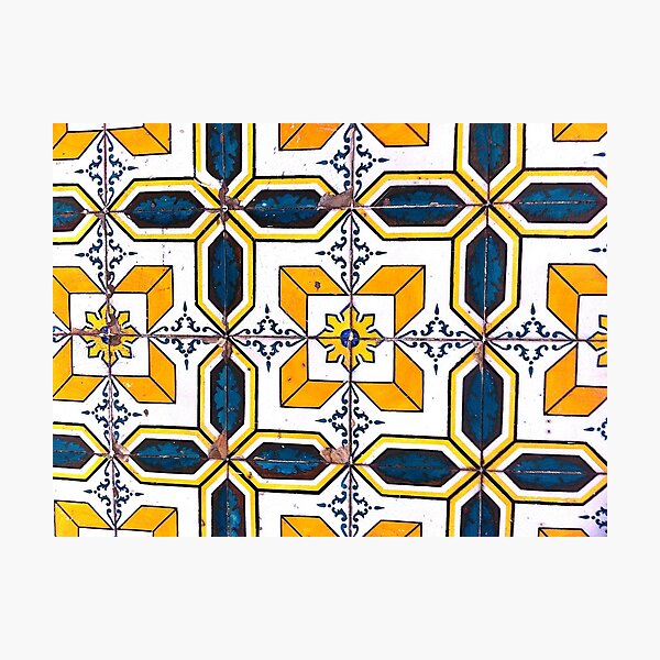 Portugal Tile Number Seventeen Photographic Print