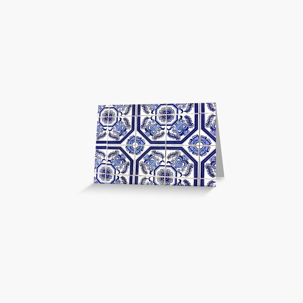 Portugal Tile Number Eighteen Greeting Card