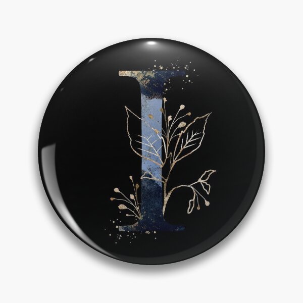 Item preview, Floral Initial Letter I, Monogram designed and sold by PinkLotusArt.