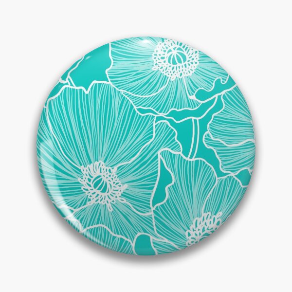Item preview, Turquoise Poppies designed and sold by ColorObsession.