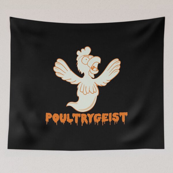 Item preview, Poultrygeist Funny Chicken Ghost Pun designed and sold by Maria Garcia.