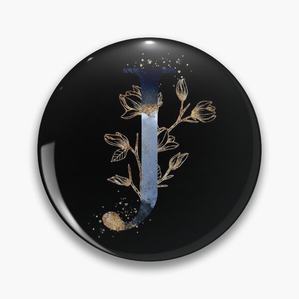 Item preview, Floral Initial Letter J, Monogram designed and sold by PinkLotusArt.