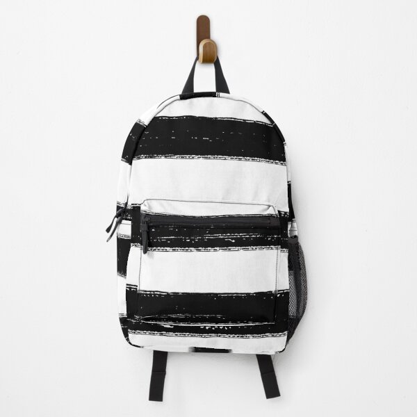Item preview, Black and White Brush Stroke Stripes designed and sold by ColorObsession.