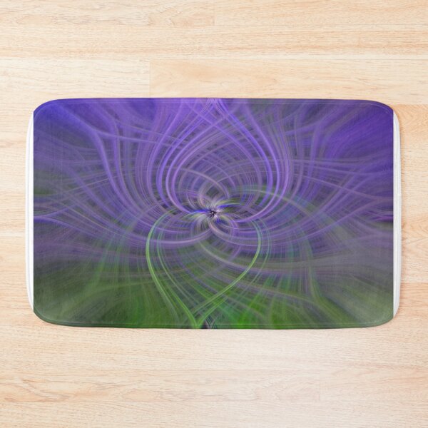 Item preview, Lavender Field: Abstract Fractal Flower/Vortex Pattern in Purple and Green designed and sold by Josie Elias.