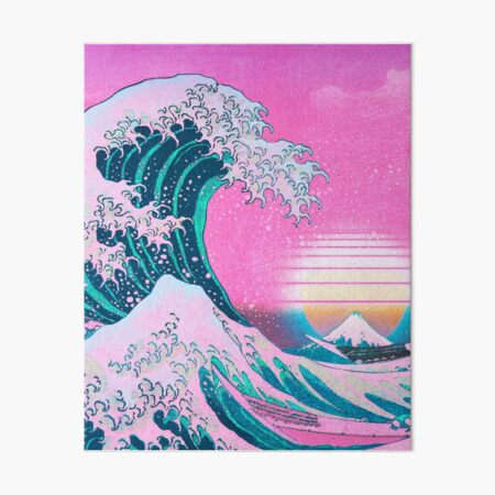 Item preview, Vaporwave Aesthetic Great Wave Off Kanagawa Vertical designed and sold by CoitoCG.