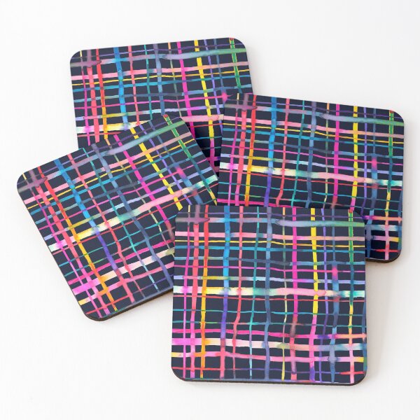Item preview, Artistic geometric pattern - Multicolor checkered and striped pattern designed and sold by ninoladesign.