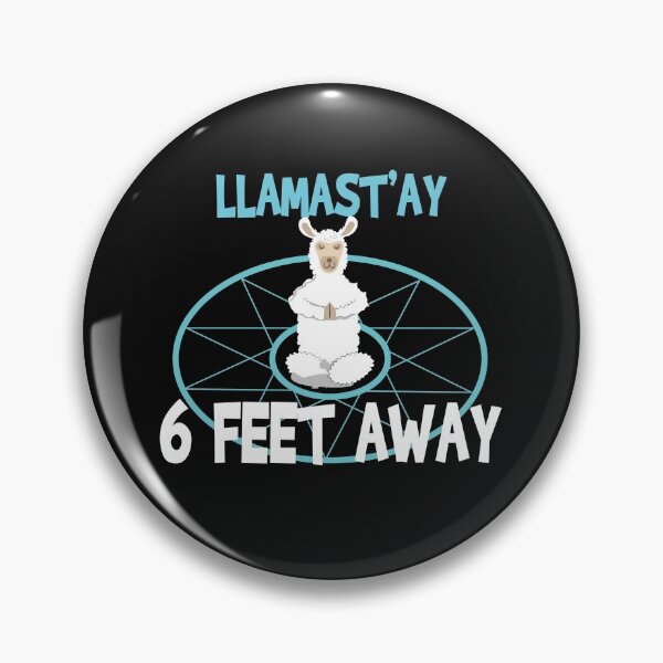 Item preview, Funny Llamastay 6 feet away yoga meditating llama designed and sold by 2MDesign.
