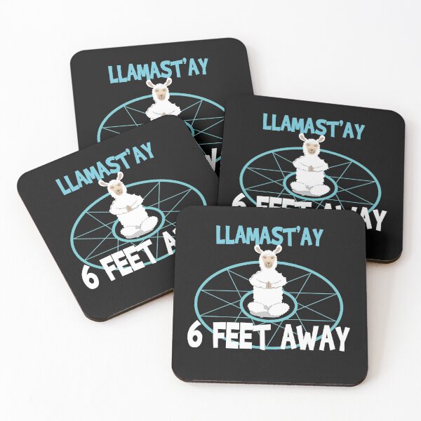 Item preview, Funny Llamastay 6 feet away yoga meditating llama designed and sold by 2MDesign.