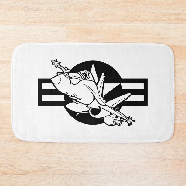 Item preview, Cartoon Military Fighter Jet Illustration with U.S. Aviation Roundel designed and sold by hobrath.