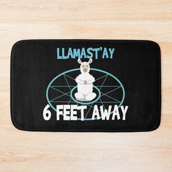 Item preview, Funny Llamastay 6 feet away yoga meditating llama designed and sold by 2MDesign.