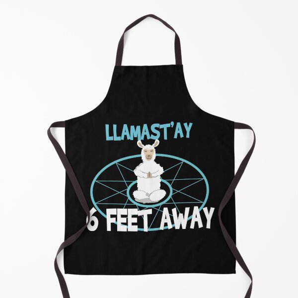 Item preview, Funny Llamastay 6 feet away yoga meditating llama designed and sold by 2MDesign.
