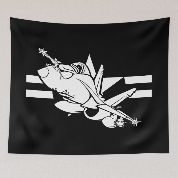 Item preview, Cartoon Military Fighter Jet Illustration with U.S. Aviation Roundel designed and sold by hobrath.